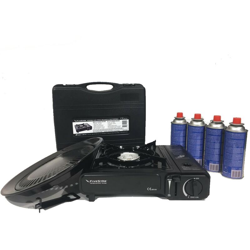 Barbecue Grill 2en1 réchaud gaz piezo 2.2 KW Fivestar + 4 Barbecue 2en1 réchaud gaz piezo + grille 2.2 KW Providus + 4