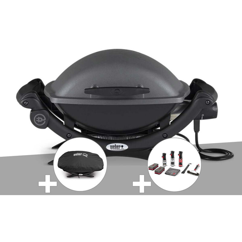 Barbecue électrique q 1400 Weber avec Housse et Kit de nettoyage