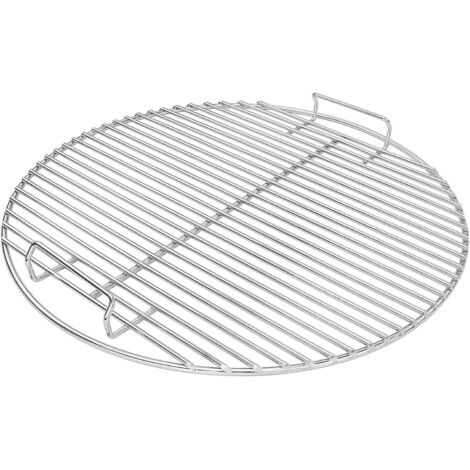 Barbecue Grille de Cuisson en Acier Nickelé Brillant pour Grils à Charbon Weber, jom Barbecue Grill,Smokey Mountain Cooker Smoker, Bar-B-Kettle, 44,5 CM Une