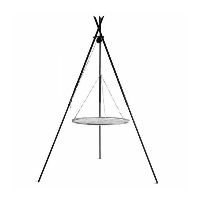 Cookking - Support de cuisson sur pied, grille de cuisson, acier naturel 111445