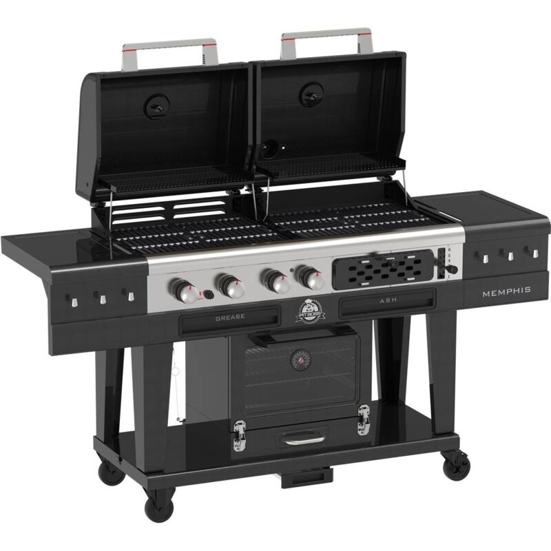 Barbecue Hybride 3-en-1 : Gaz, Charbon, Fumoir Électrique BBQ Cuisine Extérieure Conviviale Memphis Ultimate 2.0 PIT BOSS