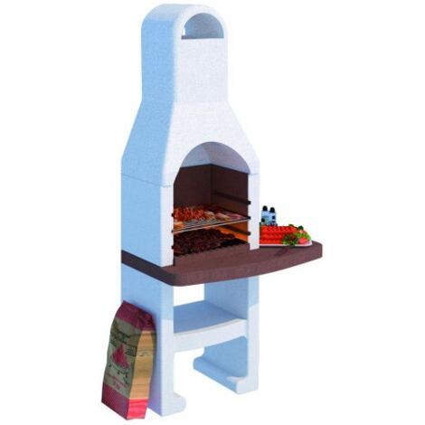 BARBECUE IN CEMENTO STROMBOLI CON GRIGLIA cm. 90x58x193 h - Kg. 260