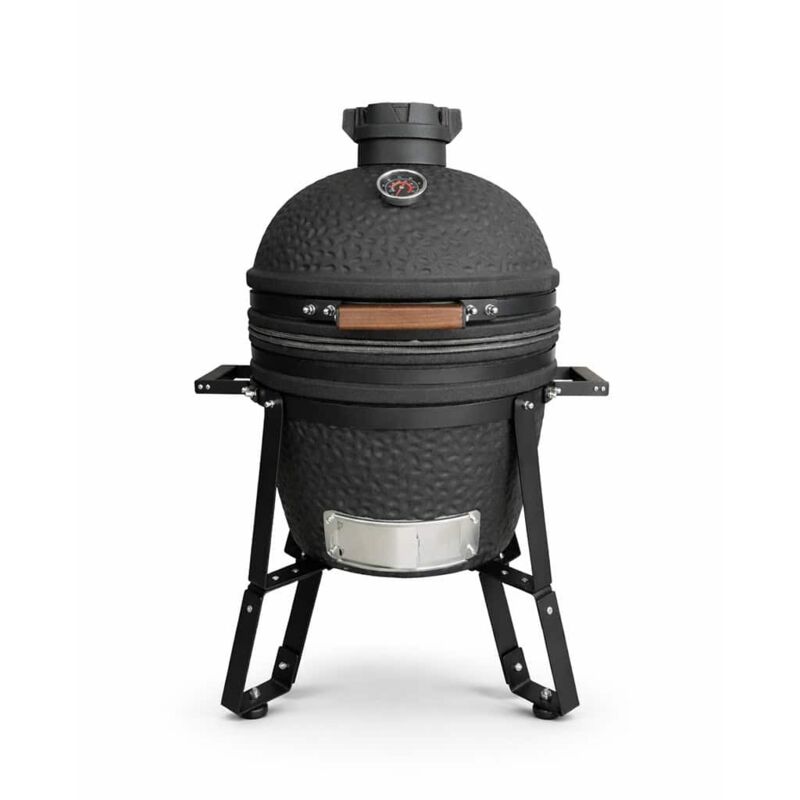Barbecue kamado en céramique à poser Patton Epicure Compact 16" - Grille Ø 35,5 cm - Gris graphite