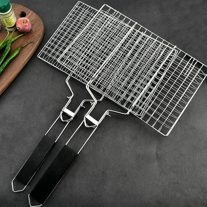 Ensoleille - Barbecue Mesh en Acier Inoxydable Grill Net Gril Doublures en Maille Rack Grille de Grille pour Le Camping Barbecue Extérieure Cuisine
