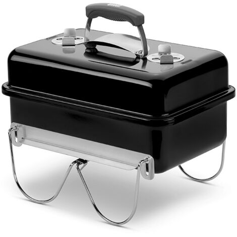 Barbecue Kynast Deluxe noir avec rangement sur roulettes charbon de bois Barbecue Bois NOUVEAU
