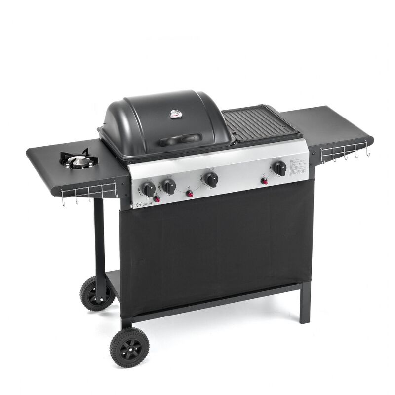 Ompagrill - 4080 Plaque Barbecue Gaz 26x34cm Grill 46x34 Réchaud 40x14,5cm