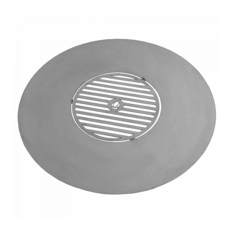 Plaque de cuisson en acier inoxydable pour foyer, 102cm et grille de 50cm Cookking 222406