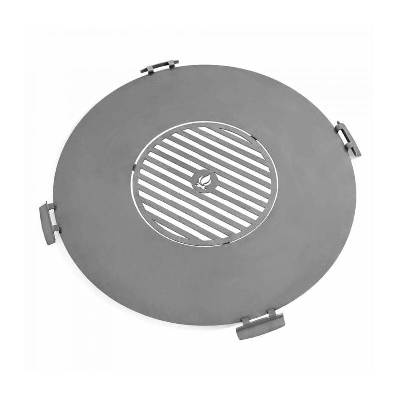Plaque inoxydable pour braséro, grille 50cm, 4 poignée Cookking 222414