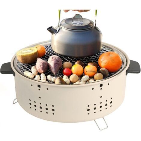 Barbecue portable au charbon de bois – Barbecue de table, barbecue d'extérieur  Barbecue fumoir au charbon de bois pour le camping