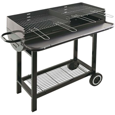 Barbecue charbon Colorado 2 grilles 41x27 cm – Dimensions 96x41xH93 cm – Poignée latérale pour manipulation facile – El Gaucho - 96x41xH93CM