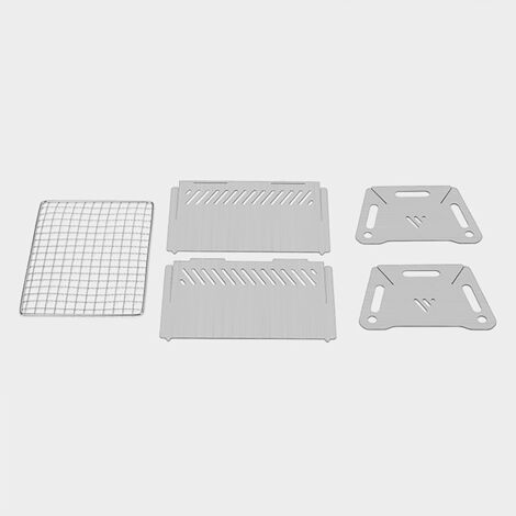 Barbecue portable en acier inoxydable pour randonnée, gril au charbon compact 210x160x125mm pour pique-nique