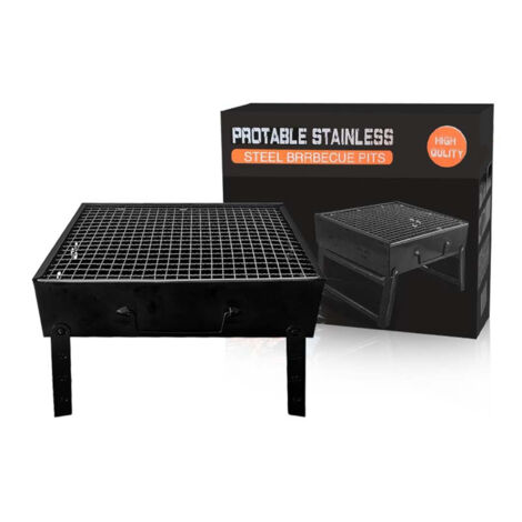 Barbecue Portable Folding - Gril Charbon Compact Sans Fumée pour Camping, Pique-nique, Randonnée (35x27x25 cm)