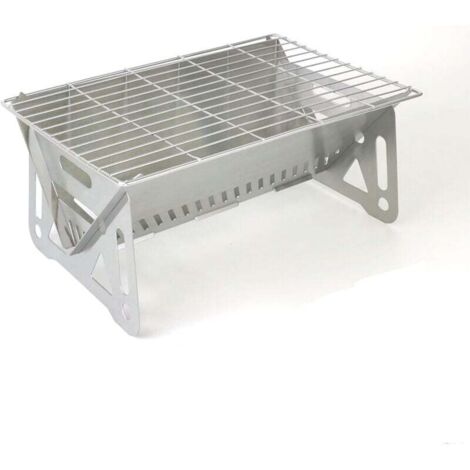 Barbecue portable pliable de petite taille, barbecue de camping amovible - Convient pour l'extérieur, le jardin, les fêtes - (28 x 18 x 13)