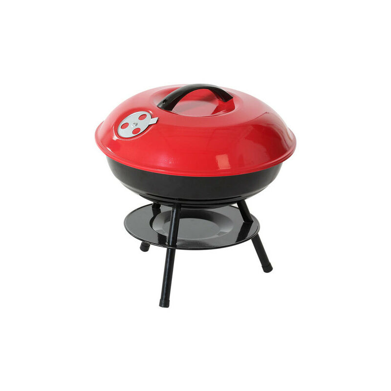 Bigbuy - Barbecue Portable Rouge/Noir 35,5 x 37 cm