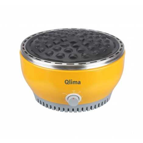 BARBECUE PORTATILE A CARBONE QLIMA NJOY 1007 GIALLO DA TAVOLO O BALCONE