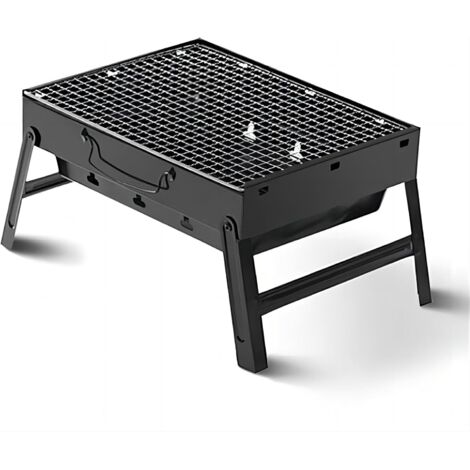 Barbecue portatile pieghevole da 44 cm, leggero, a carbonella, per cucinare all'aperto, campeggio, escursionismo, picnic, zaino in spalla, festa