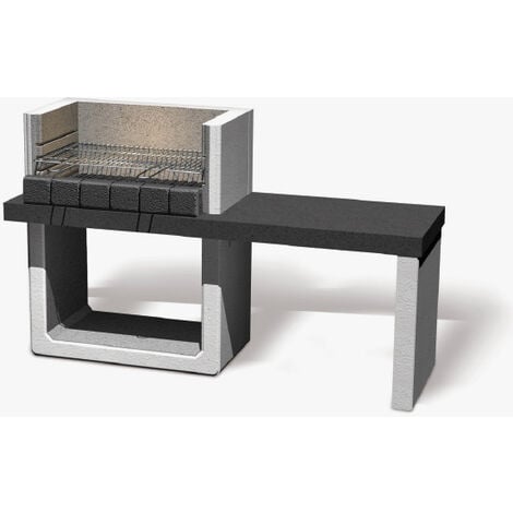 barbecue a carbonella in calcestruzzo sarom fuoco "porto new" 160x51,5x97 cm