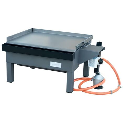 Barbecue pour paella gaz pour Table en Acier inoxydable coloris Gris - 59 x 41 x 29,5 cm