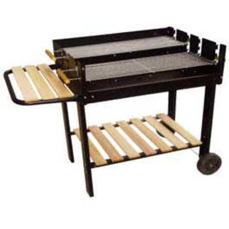 Barbecue rectangulaire avec base en bois 73X50 h 83 Lapillo 00065