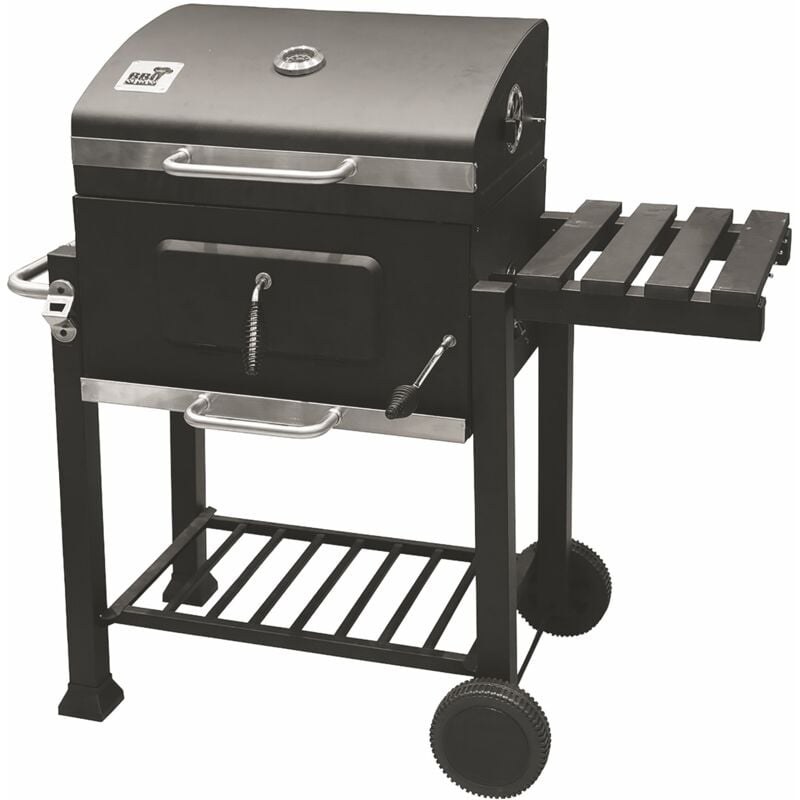 Bestbq - Barbecue rectangulaire avec roues et plateau de grill réglable et thermostat