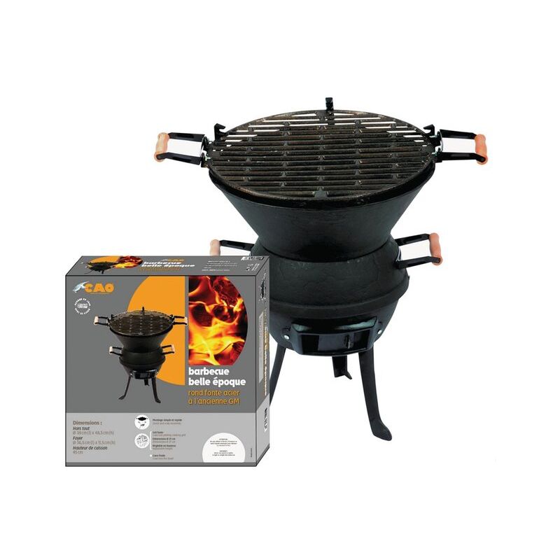 Cao Camping - Barbecue rond fonte acier Belle Époque