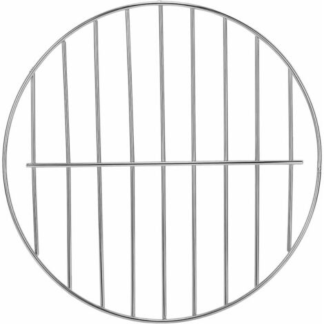 Barbecue Rond Grill 28 Cm, Maille Ronde En Acier, Plateau Multi - Usages Grill Refroidissement À La Vapeur Croix En Acier Inoxydable Barbecue Grille Ronde