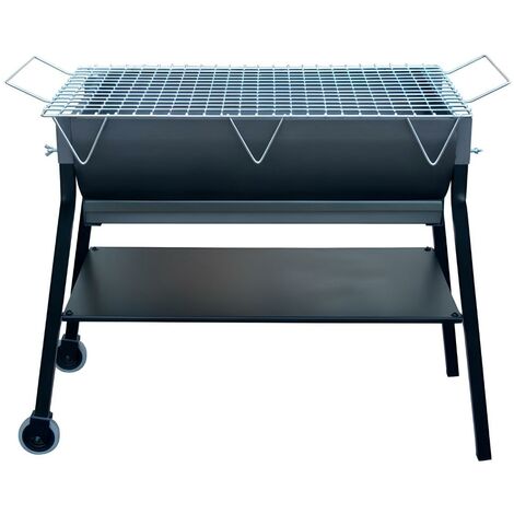 Barbecue rotissoire en Zinc coloris Gris - 87 x 28 x 50 x 82 cm