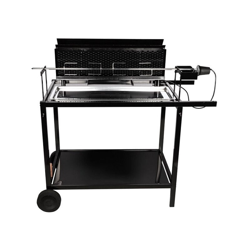 Somagic - Rôtissoire professionnel au charbon de bois avec moteur électrique 80 x 15,5 cm