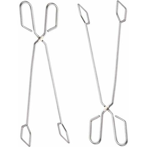 Barbecue Tongs, 2 Pcs Stainless Steel Scissors Extra Long Tongs Barbecue Grill Tongs Non-slip Heat Resistant, Suitable for Kitchen, Barbecue -35cm