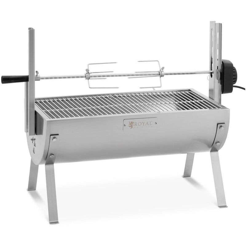 Royal Catering - Barbecue tourne broche Barbecue rôtissoire inox Hauteur réglable 15 kg Moteur