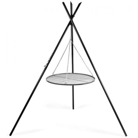 Barbecue Treppiede “TIPI” da 210 cm con Griglia in Acciaio Inox da 50 cm
