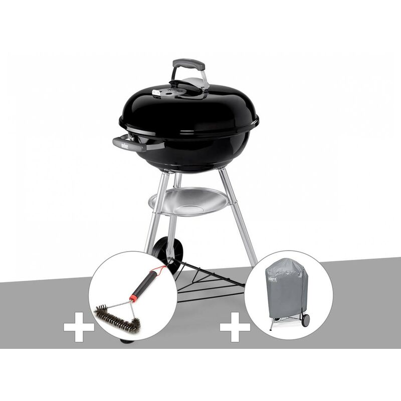 Weber - Barbecue Compact Kettle 47 cm + Brosse + Housse
