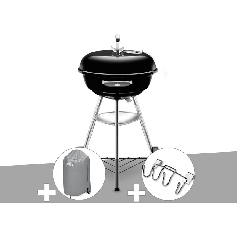Barbecue Weber Compact Kettle 47 cm + Housse + Support Accessoires