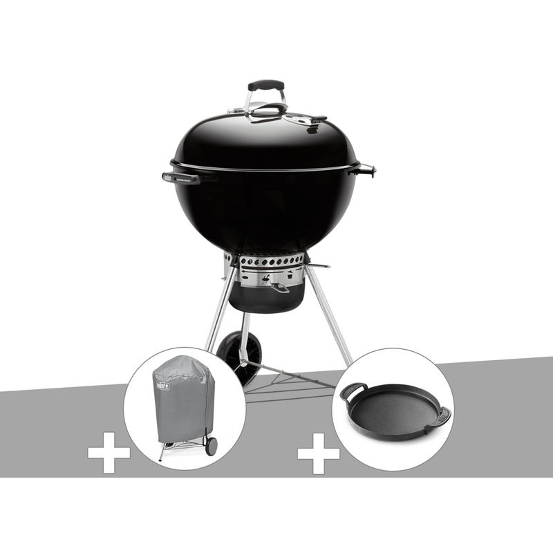 Weber - Barbecue Master-Touch gbs 57 cm Noir + Housse + Plancha