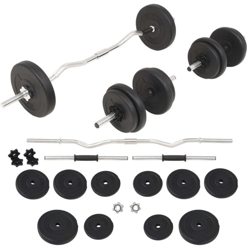 Barbell And Dumbbell Set 30 Kg Vidaxl