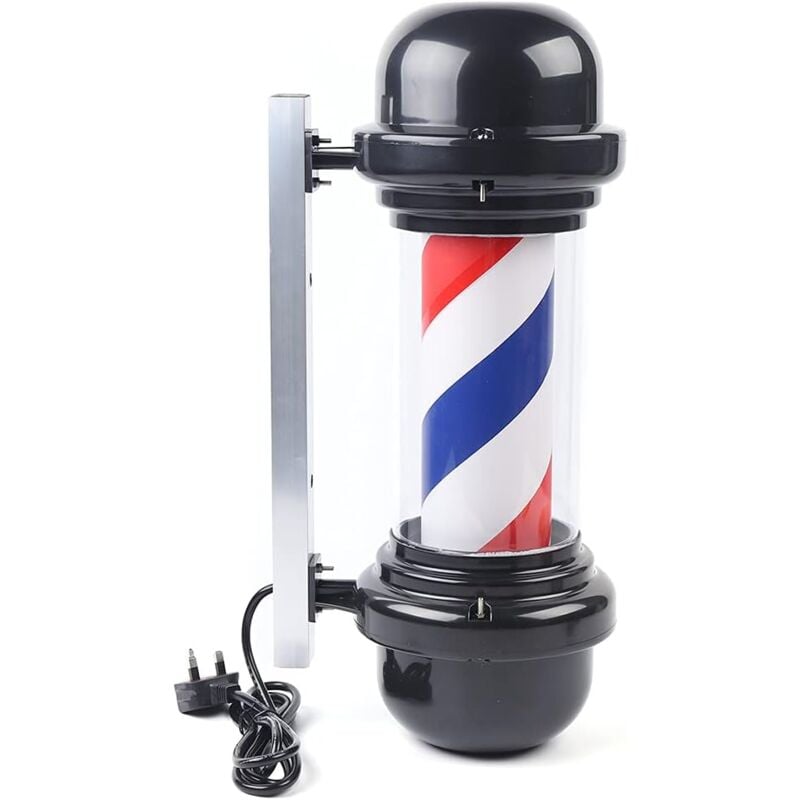 Barber Pole Lampe led 20' Rouge/Blanc/Bleu à Rayures rotatives 220 v pour Salon de Coiffure et barbier Barber Shop