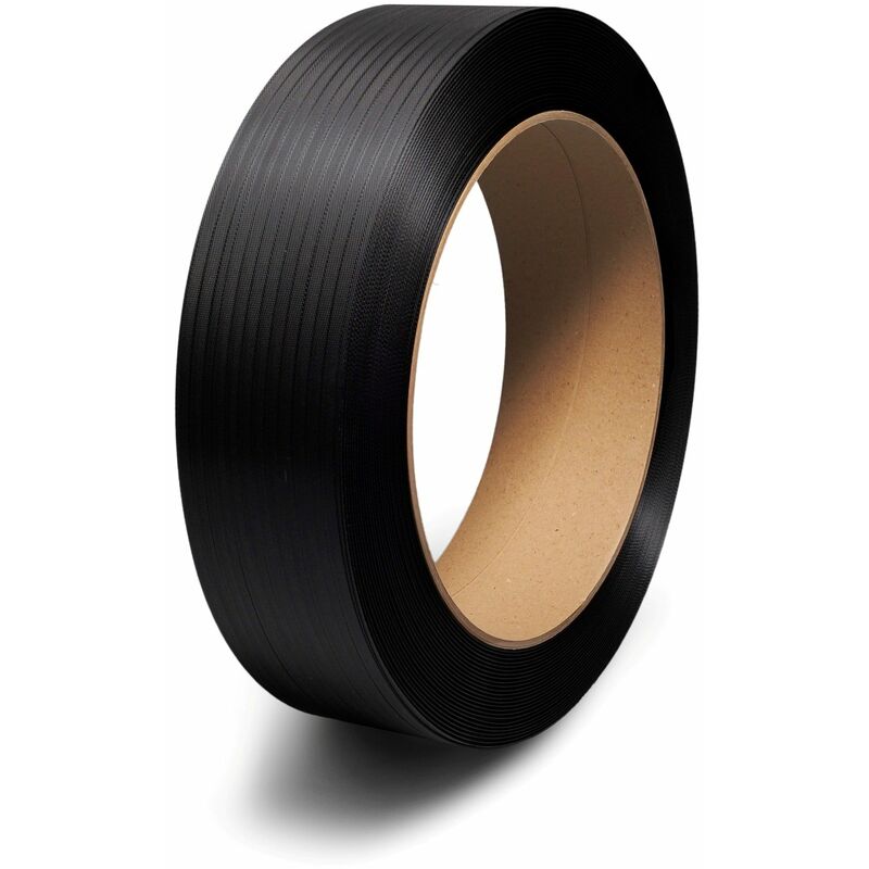 Image of Reggetta in plastica nera per tendireggia manuale 12 mm - 0.6 mm - 2000 mt - Barbero
