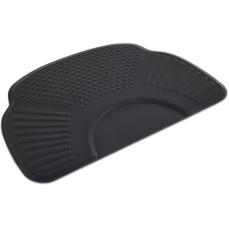 BarberPub Anti-Ermüdungsmatte für Friseure, Ergonomische Bodenmatte Friseurmatte für Barbershop Salon, Friseurbedarf 102X152 CM Halbkreis 2,5 CM dicke, M123 (Schwarz)