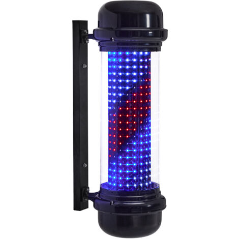 BarberPub Barber Pole Barbierstab, Barbershop Friseurstange mit LED Leucht Salon Einrichtung, Friseursalon, Barbier Stange Licht, Wandmontage, 71 CM Barber Equipment, Energie Sparen L047BC