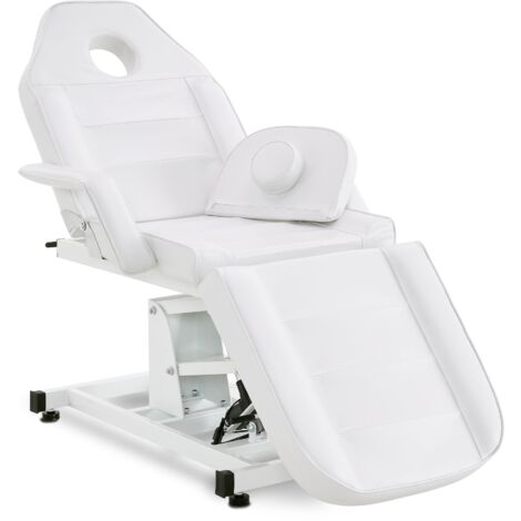 Barberpub Elektrische Tattoo Liege Massageliege, Kosmetikliege Set, Therapieliege Schönheitsausrüstung klappbar & höhenverstellbar, 0100 (Weiß)