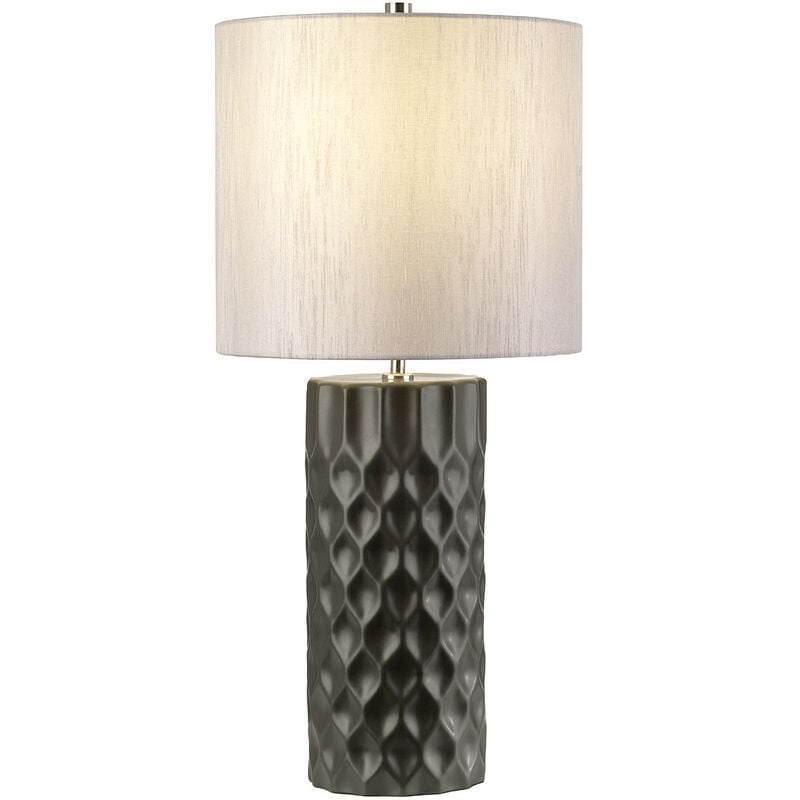 Barbican - 1 Light Table Lamp Graphite, E27 - Elstead