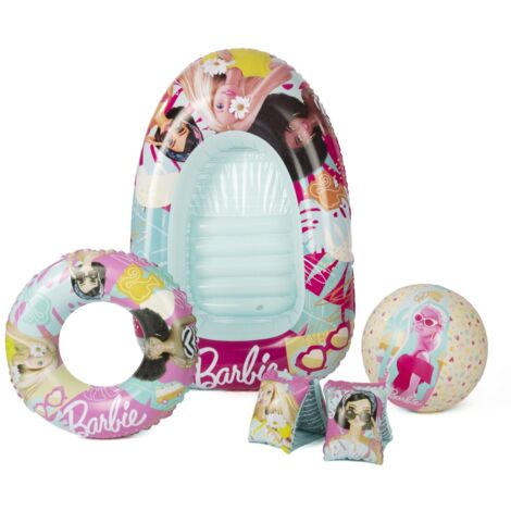 Barbie Schwimmset mit Boot für Kinder 4-teiliges Set Ein Must-Have für den Sommer
