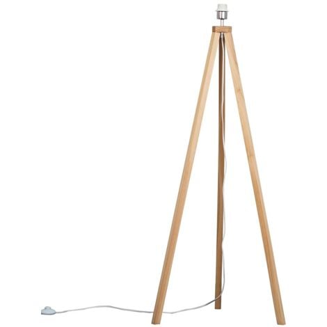 Barbro Modern Light Wood Tripod Design Floor Lamp Base