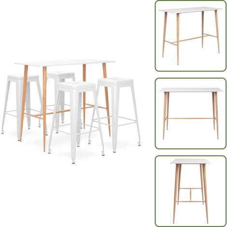 Barca da giardino - vidaXL Set da Bar 5 pz Bianco - Barca da casa