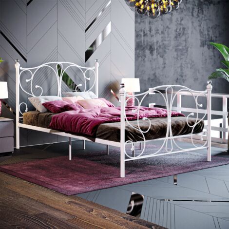 Barcelona 4ft Small Double Metal Bed Frame, 190 x 120 cm