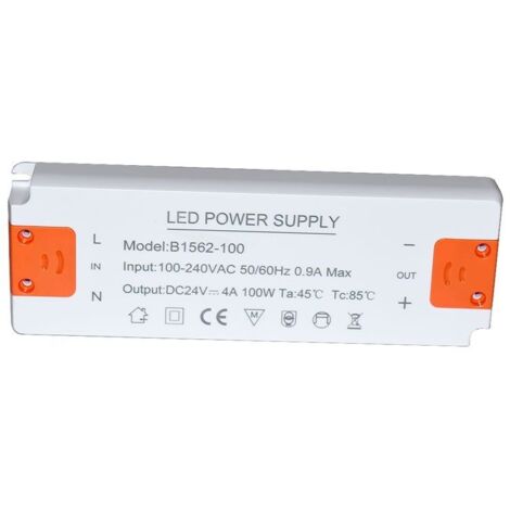 Barcelona Led – Alimentation LED 24V 100W – Tension de sortie 24V DC – IP20 extra plate pour espaces intérieurs – Courant 4A