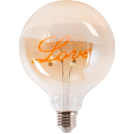 Barcelona Led – Ampoule décorative à filament 'LOVE' E27 G125 4W 2200K – 280 lumens – Angle d'ouverture 360° – Durée de vie 25000 heures