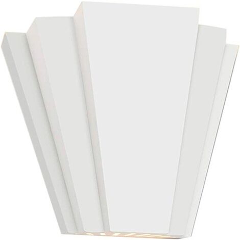Barcelona Led – Applique murale bidirectionnelle en plâtre – Éclairage indirect pour intérieur et extérieur sous abri – Compatible ampoules G9