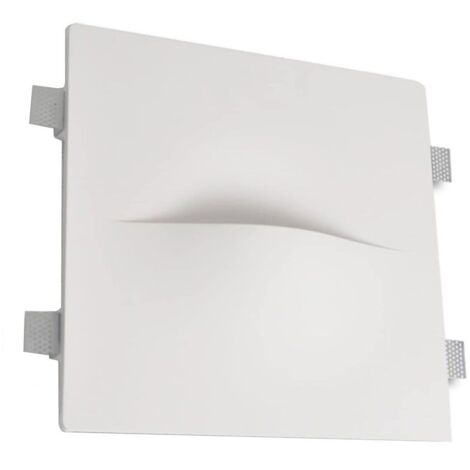 Barcelona Led – Applique murale encastrable en plâtre blanche – G9 40W – Dimensions 400x400x80mm – IP20 pour espaces intérieurs