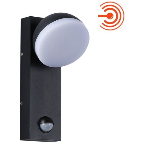 Barcelona Led – Applique murale extérieure 10W avec détecteur PIR – Aluminium IP54 – Zone de détection 4-6m – Angle 110º – Blanc chaud 3000K